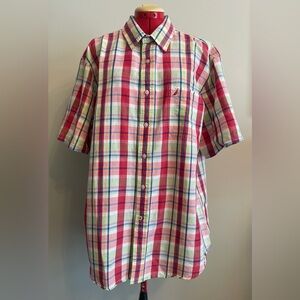 Nautica - cotton blend short sleeve button up shirt Size XL